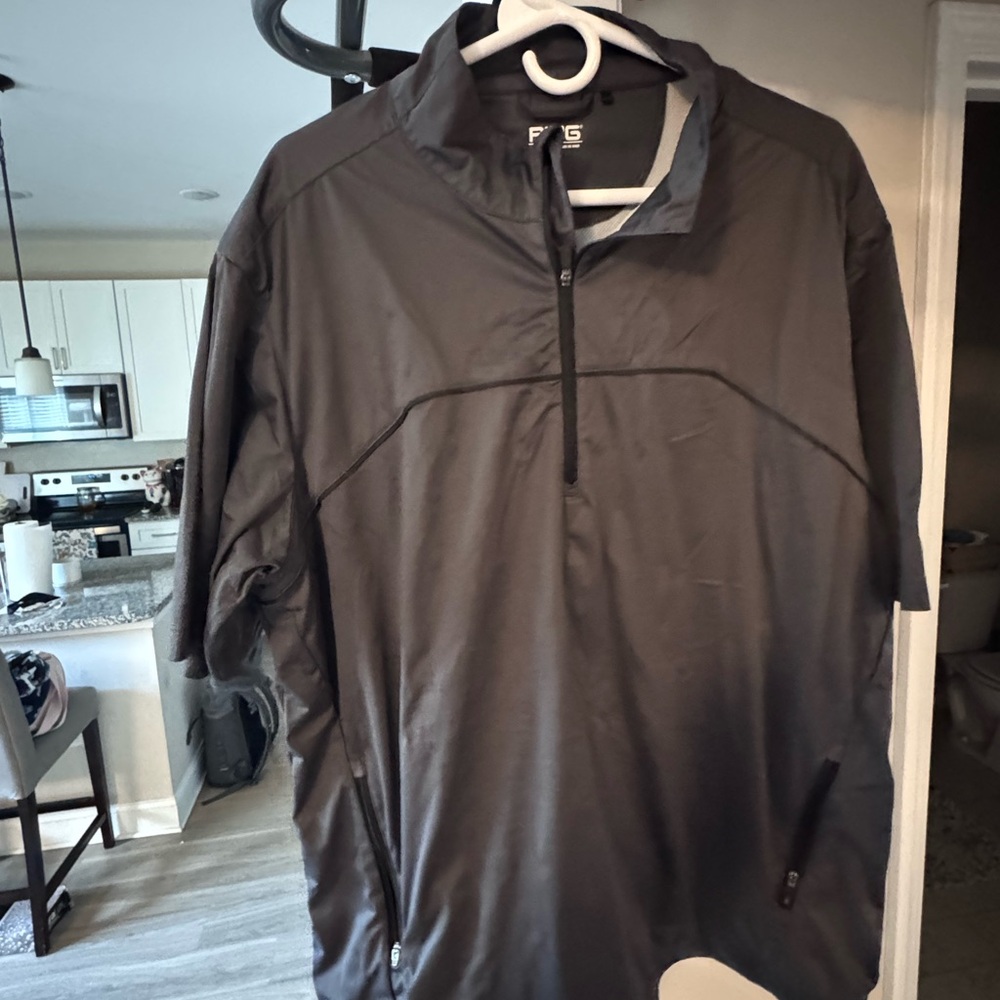 PING Black Windbreaker Jacket Athletic Style